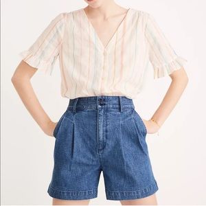 Madewell Denim Pleated Shorts
